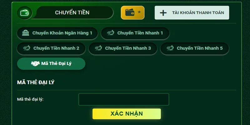 Hỗ trợ nạp tiền siêu tốc từ mã đại lý kiếm hoa hồng của sân chơi trực tuyến